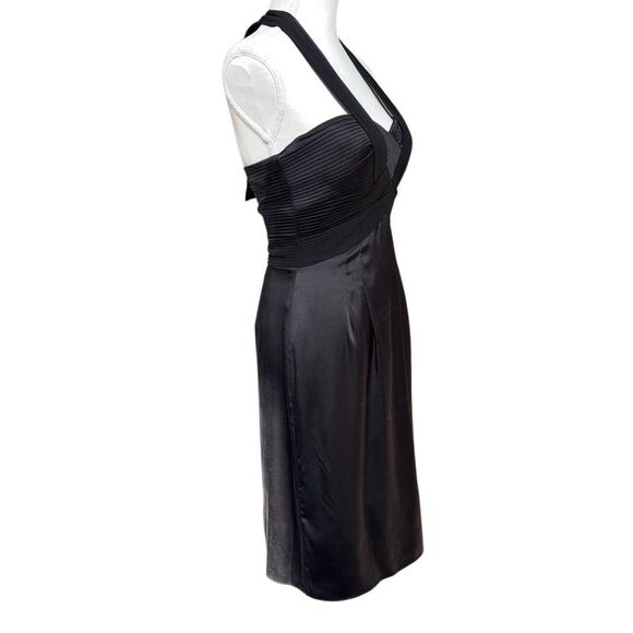 BCBGMaxazria Women’s Size 4  Black Silk Halter Midi Dress - Picture 16 of 16